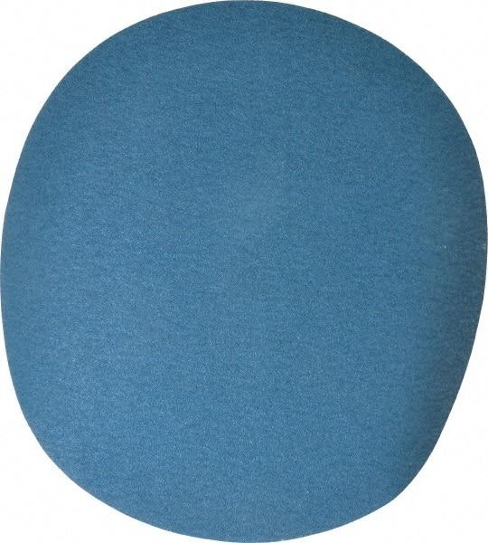 Superior Abrasives - 14" Diam, 50 Grit Zirconia Alumina Adhesive PSA Disc - Coarse Grade, Blue, Cloth Backing, Flexible - Makers Industrial Supply