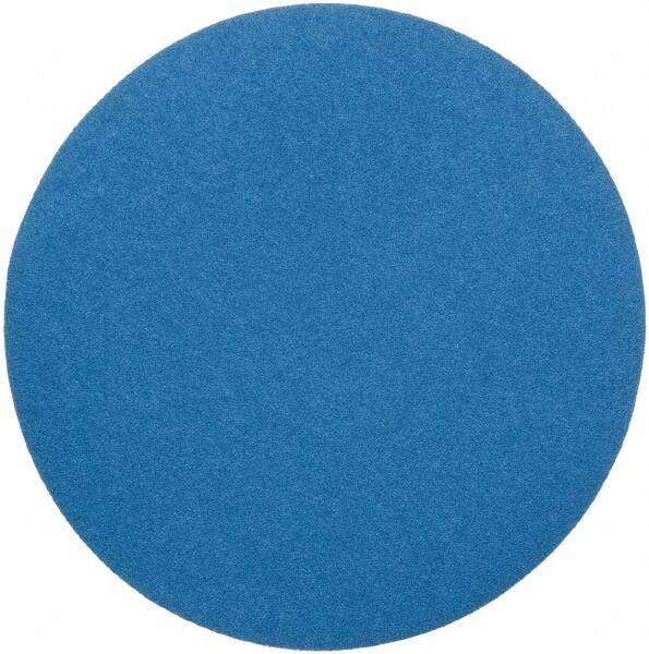 Superior Abrasives - 14" Diam, 60 Grit Zirconia Alumina Adhesive PSA Disc - Medium Grade, Blue, Cloth Backing, Flexible - Makers Industrial Supply