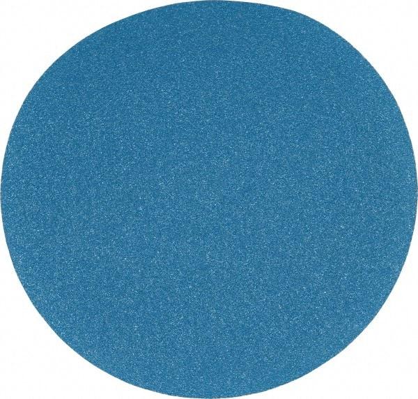 Superior Abrasives - 15" Diam, 36 Grit Zirconia Alumina Adhesive PSA Disc - Very Coarse Grade, Blue, Cloth Backing, Flexible - Makers Industrial Supply