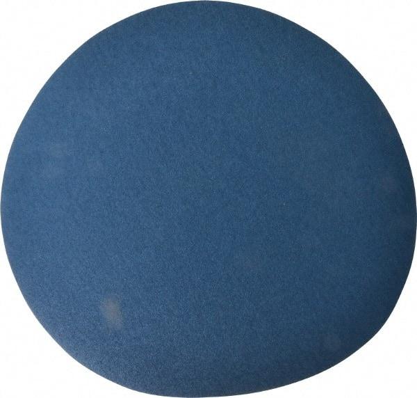 Superior Abrasives - 16" Diam, 50 Grit Zirconia Alumina Adhesive PSA Disc - Coarse Grade, Blue, Cloth Backing, Flexible - Makers Industrial Supply