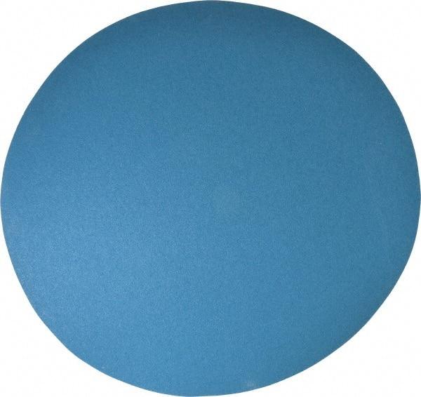 Superior Abrasives - 20" Diam, 60 Grit Zirconia Alumina Adhesive PSA Disc - Medium Grade, Blue, X Weighted Backing, Flexible - Makers Industrial Supply