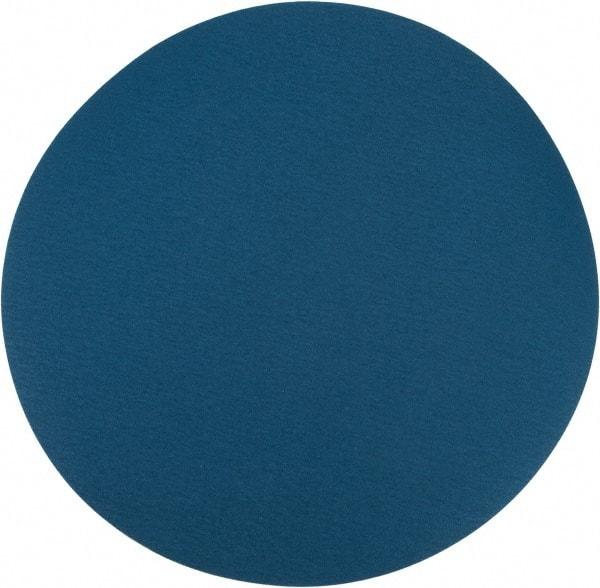 Superior Abrasives - 20" Diam, 80 Grit Zirconia Alumina Adhesive PSA Disc - Medium Grade, Blue, X Weighted Backing, Flexible - Makers Industrial Supply