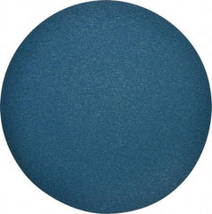 Superior Abrasives - 24" Diam, 36 Grit Zirconia Alumina Adhesive PSA Disc - Very Coarse Grade, Blue, X Weighted Backing, Flexible - Makers Industrial Supply