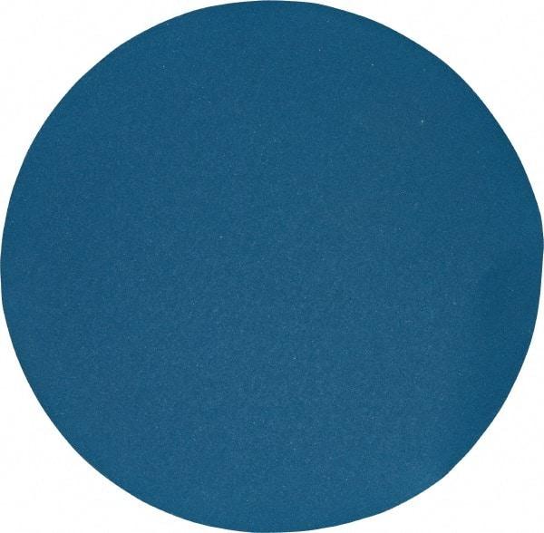 Superior Abrasives - 24" Diam, 80 Grit Zirconia Alumina Adhesive PSA Disc - Medium Grade, Blue, X Weighted Backing, Flexible - Makers Industrial Supply