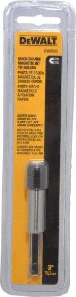 DeWALT - 1/4" Hex Bit Holder - 1/4" Hex Drive, 3" OAL - Makers Industrial Supply