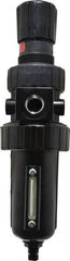 Parker - 1/2" NPT Port Standard 1 Piece Filter/Regulator FRL Unit - Metal Bowl, 90 SCFM, 250 Max psi, 11.76" High, Manual Drain - Makers Industrial Supply