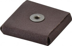 3M - 120 FEPA Grit, Fine Grade, Aluminum Oxide Square Pad - 2" Long x 2" Wide x 1/2" Thick, Cloth Backed, X Backing Weight, 12,000 Max RPM - Makers Industrial Supply