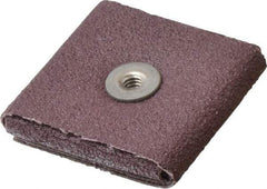 3M - 60 Grit, Medium Grade, Aluminum Oxide Square Pad - 2" Long x 2" Wide x 3/8" Thick, Cloth Backed, X Backing Weight, 12,000 Max RPM - Makers Industrial Supply