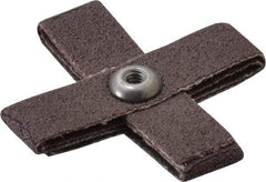 3M - 80 Grit, Medium Grade, Aluminum Oxide Cross Pad - 2" Long x 2" Wide x 1/2" Thick, Cloth Backed, X Backing Weight, 8 Ply, 18,000 Max RPM - Makers Industrial Supply