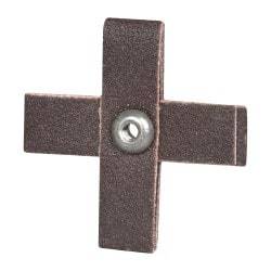 3M - 120 FEPA Grit, Fine Grade, Aluminum Oxide Cross Pad - 2" Long x 2" Wide x 1/2" Thick, Cloth Backed, X Backing Weight, 8 Ply, 18,000 Max RPM - Makers Industrial Supply