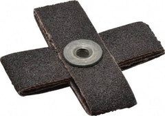 3M - 60 Grit, Medium Grade, Aluminum Oxide Cross Pad - 2-1/2" Long x 2-1/2" Wide x 3/4" Thick, Cloth Backed, X Backing Weight, 8 Ply, 18,000 Max RPM - Makers Industrial Supply