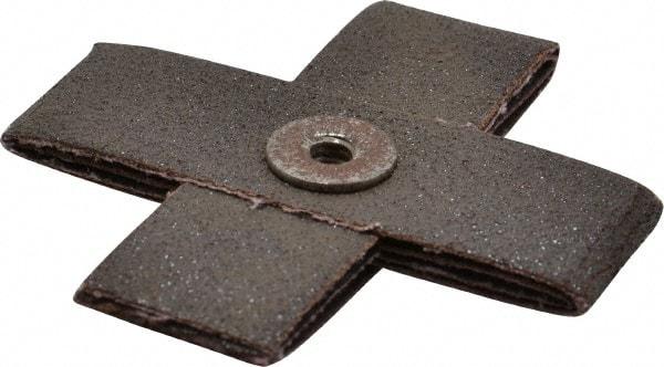 3M - 80 Grit, Medium Grade, Aluminum Oxide Cross Pad - 3" Long x 3" Wide x 1" Thick, Cloth Backed, X Backing Weight, 8 Ply, 18,000 Max RPM - Makers Industrial Supply