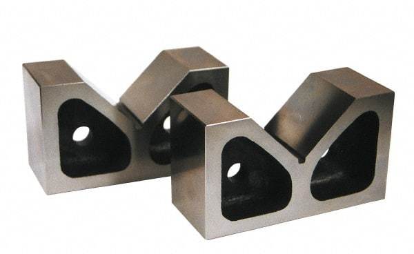 SPI - 5-1/8" Max Capacity, 90° Angle, Cast Iron V-Block - 12" Long x 6" Wide x 8" High, Sold as Matched Pair - Makers Industrial Supply