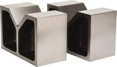 Value Collection - 5-1/8" Max Capacity, 90° Angle, Cast Iron V-Block - 12" Long x 6" Wide x 8" High, Sold as Matched Pair - Makers Industrial Supply