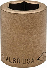 Ampco - 25/32", 1/2" Drive, Standard Hand Socket - 6 Points, 1-7/16" OAL, Aluminum Bronze - Makers Industrial Supply