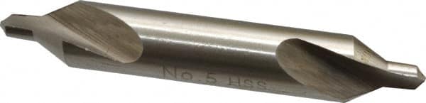 Interstate - #5 Plain Cut 60° Incl Angle High Speed Steel Combo Drill & Countersink - Makers Industrial Supply