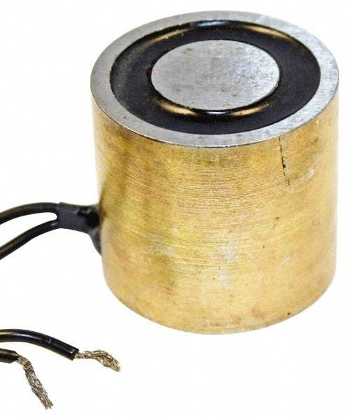 Mag-Mate - 2" Diam, 5.2 Watts, 150 Lb Max Magnetic Pull Electromagnet - 1/4-20 Thread, 24 DC Output Voltage - Makers Industrial Supply