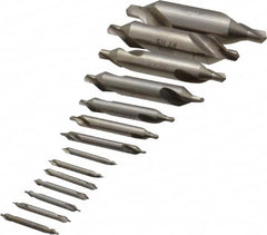 Keo - 14 Piece, #5/0 to 8, Plain Edge, High Speed Steel Combo Drill & Countersink Set - 60° Incl Angle - Makers Industrial Supply