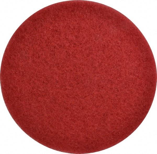 3M - Spray Buffing Pad - 13" Machine, Red Pad, Polyester - Makers Industrial Supply