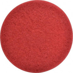 3M - Spray Buffing Pad - 14" Machine, Red Pad, Polyester - Makers Industrial Supply