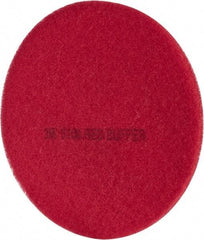 3M - Spray Buffing Pad - 19" Machine, Red Pad, Polyester - Makers Industrial Supply