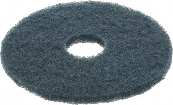 3M - Scrubbing Pad - 14" Machine, Blue Pad, Nylon & Polyester - Makers Industrial Supply