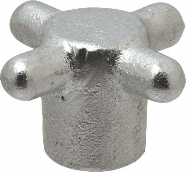 Gibraltar - 2-1/2" Head Diam, 4 Point Spoked Knob - 5/8-11 Hole, Cast Iron - Makers Industrial Supply