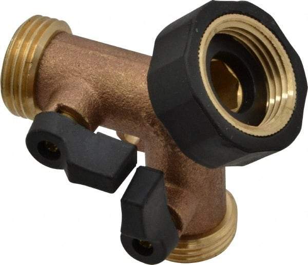 Midwest Control - Garden Hose Coupler - Brass, Female Swivel Nut to Male Hose Connector - Makers Industrial Supply