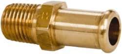 Parker - 1/4 NPT Thread Hose Barb x Male NPT Connector - 1/2" ID Hose, Brass - Makers Industrial Supply