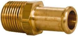 Parker - 3/8 NPT Thread Hose Barb x Male NPT Connector - 1/2" ID Hose, Brass - Makers Industrial Supply