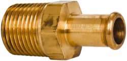 Parker - 1/2 NPT Thread Hose Barb x Male NPT Connector - 1/2" ID Hose, Brass - Makers Industrial Supply