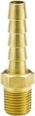 Parker - 1/2 NPT Thread Hose Barb x Male NPT Connector - 3/8" ID Hose x 0.415" OD Hose, Brass - Makers Industrial Supply