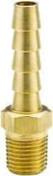 Parker - 3/8 NPT Thread Hose Barb x Male NPT Connector - 5/8" ID Hose x 0.645" OD Hose, Brass - Makers Industrial Supply