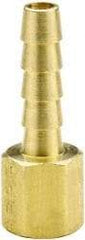 Parker - 1/4 NPT Thread Hose Barb x Female NPT Connector - 5/16" ID Hose x 0.353" OD Hose, Brass - Makers Industrial Supply