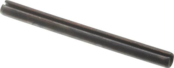 Value Collection - 3mm Diam x 35mm Long Slotted Spring Pin - Grade 1070-1080 Steel, Plain Finish - Makers Industrial Supply