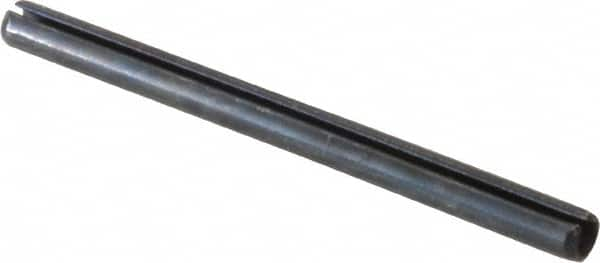 Value Collection - 3mm Diam x 40mm Long Slotted Spring Pin - Grade 1070-1080 Steel, Plain Finish - Makers Industrial Supply