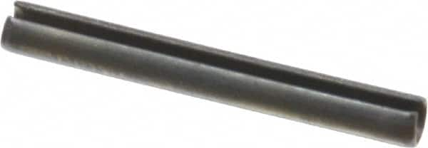 Value Collection - 3.5mm Diam x 30mm Long Slotted Spring Pin - Grade 1070-1080 Steel, Plain Finish - Makers Industrial Supply