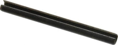 Value Collection - 3.5mm Diam x 40mm Long Slotted Spring Pin - Grade 1070-1080 Steel, Plain Finish - Makers Industrial Supply