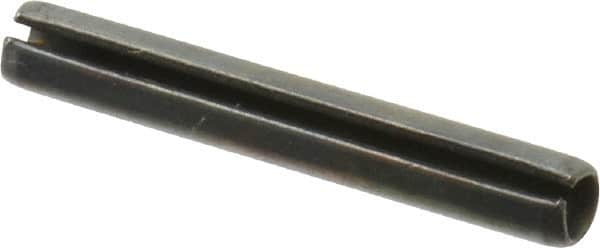 Value Collection - 4mm Diam x 28mm Long Slotted Spring Pin - Grade 1070-1080 Steel, Plain Finish - Makers Industrial Supply