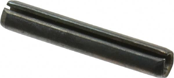 Value Collection - 5mm Diam x 30mm Long Slotted Spring Pin - Grade 1070-1080 Steel, Plain Finish - Makers Industrial Supply