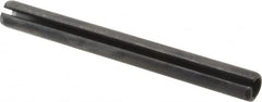 Value Collection - 8mm Diam x 80mm Long Slotted Spring Pin - Grade 1070-1080 Steel, Plain Finish - Makers Industrial Supply