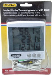 General - 23 to 122°F, 20 to 99% Humidity Range, Thermo-Hygrometer - 6% Relative Humidity Accuracy - Makers Industrial Supply