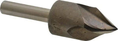 M.A. Ford - 5/8" Head Diam, 1/4" Shank Diam, 3 Flute 60° High Speed Steel Countersink - Bright Finish, 2-1/4" OAL, 0.19" Nose Diam, Single End, Straight Shank, Right Hand Cut - Makers Industrial Supply