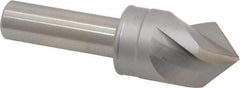 M.A. Ford - 7/8" Head Diam, 1/2" Shank Diam, 3 Flute 90° High Speed Steel Countersink - Bright Finish, 3" OAL, 0.26" Nose Diam, Single End, Straight Shank, Right Hand Cut - Makers Industrial Supply