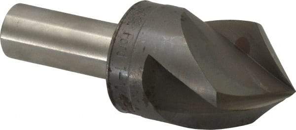 M.A. Ford - 1-1/8" Head Diam, 1/2" Shank Diam, 3 Flute 90° High Speed Steel Countersink - Bright Finish, 3-1/4" OAL, 0.34" Nose Diam, Single End, Straight Shank, Right Hand Cut - Makers Industrial Supply