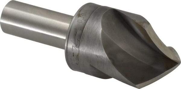 M.A. Ford - 1-1/4" Head Diam, 5/8" Shank Diam, 3 Flute 90° High Speed Steel Countersink - Bright Finish, 3-1/2" OAL, 0.38" Nose Diam, Single End, Straight Shank, Right Hand Cut - Makers Industrial Supply