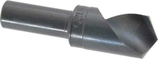 M.A. Ford - 3/4" Head Diam, 1/2" Shank Diam, 1 Flute 120° High Speed Steel Countersink - Bright Finish, 2-3/4" OAL, 0.12" Nose Diam, Single End, Straight Shank, Right Hand Cut - Makers Industrial Supply