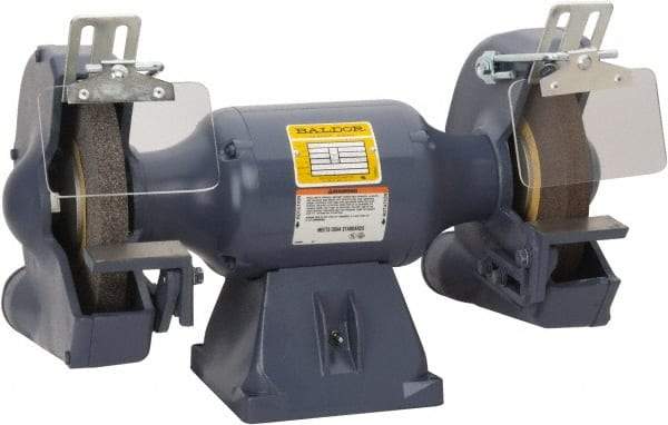 Baldor - 10" Wheel Diam x 1" Wheel Width, 1 hp Grinder - 7/8" Arbor Hole Diam, 1 Phase, 1,800 Max RPM, 115/230 Volts - Makers Industrial Supply