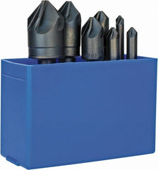 M.A. Ford - 7 Piece, 1/4 to 1" Head Diam, 82° Included Angle, Single End Countersink Set - Makers Industrial Supply