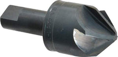 M.A. Ford - 1-1/2" Head Diam, 3/4" Shank Diam, 6 Flute 90° High Speed Steel Countersink - Bright Finish, 3-1/2" OAL, 0.43" Nose Diam, Single End, Straight Shank, Right Hand Cut - Makers Industrial Supply